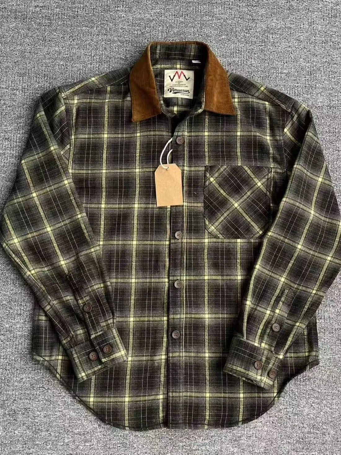 Men's Plus Size Oversized Plaid Button Up Shirt