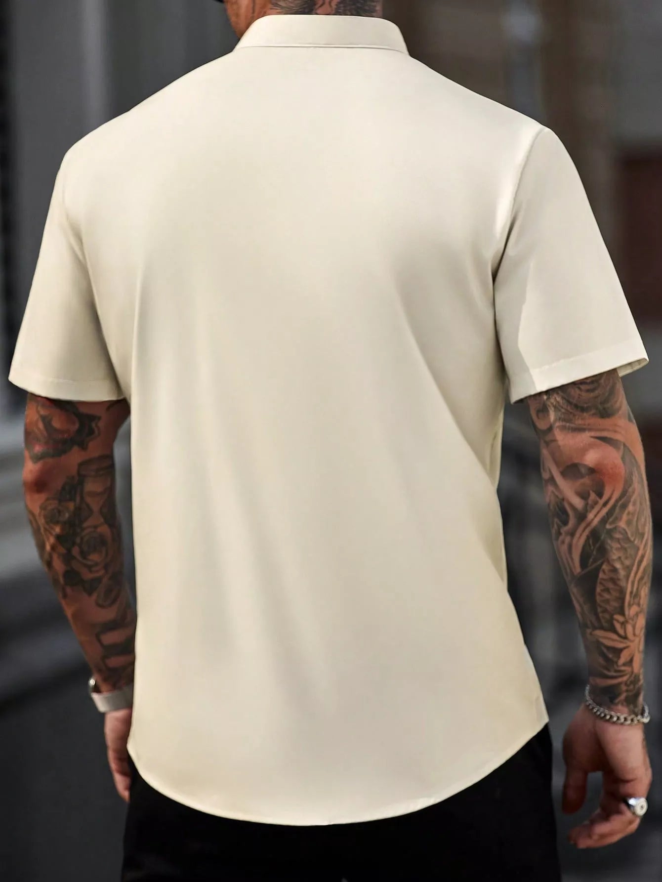 Men's Geometric Print Short Sleeve Shirt