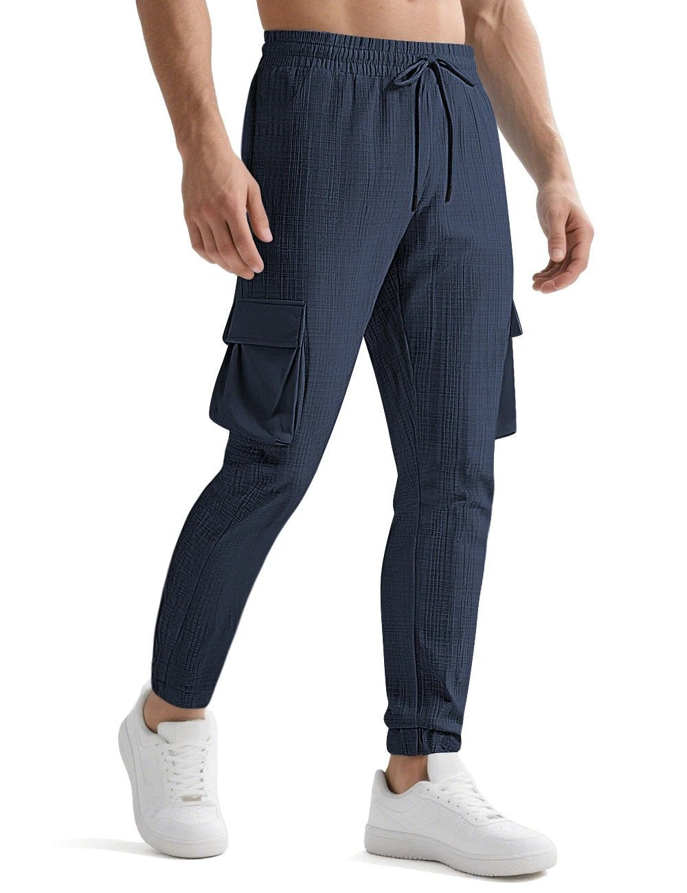 Fashion Sport Casual Trendy Drawstring Multi-pocket Pants For Men