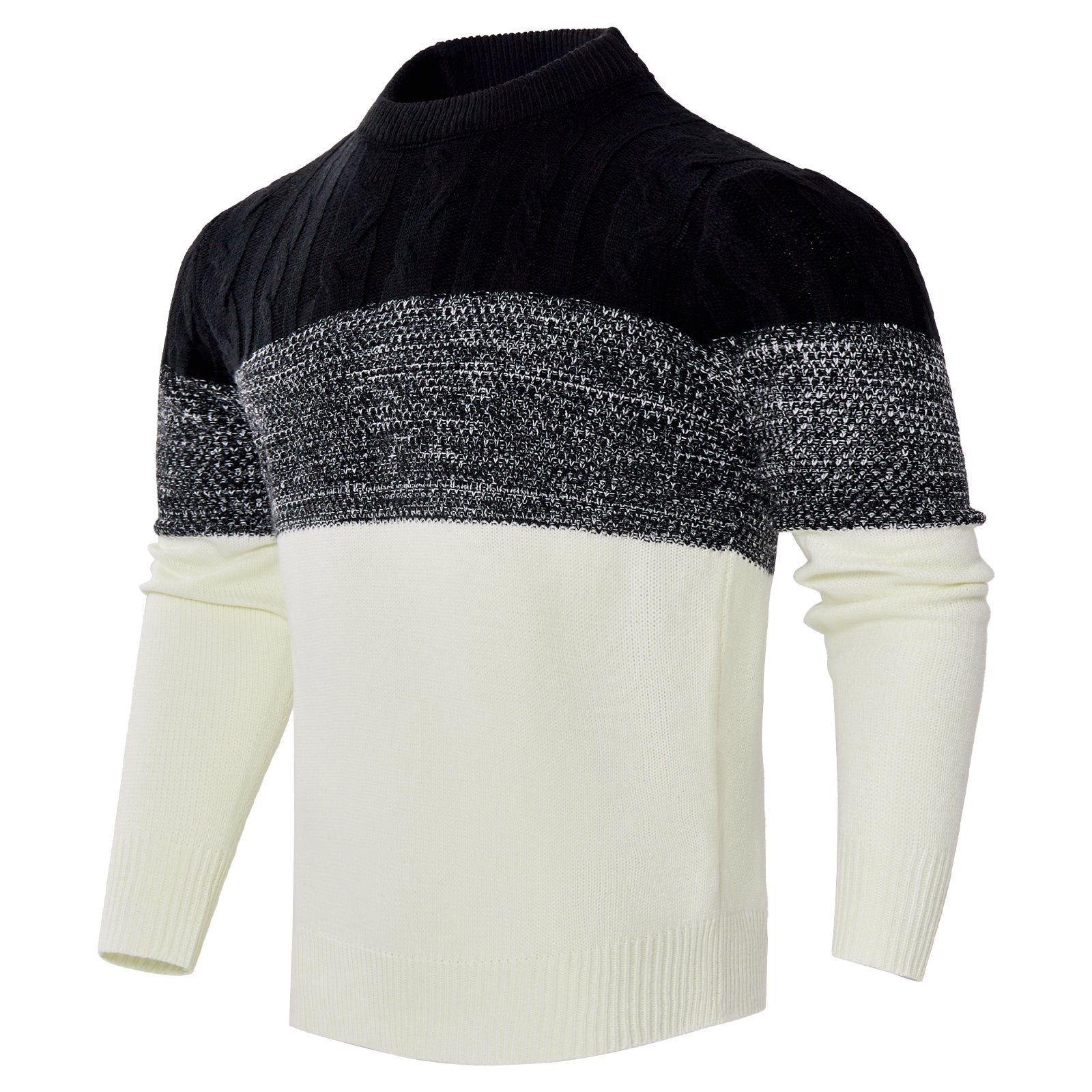 Men's Knitted Sweater Fashion Long-sleeved Pullover Tops Fall And Winter Clothing