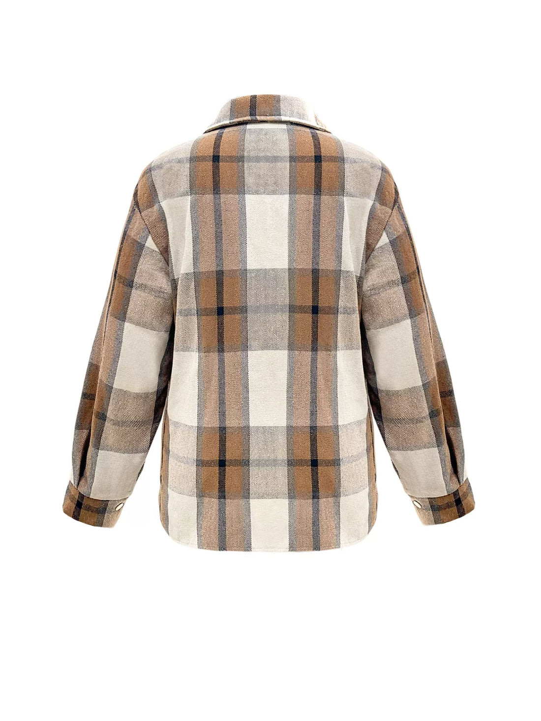 Plus Size Casual Plaid Button-Down Shirt See size chart under “more details”