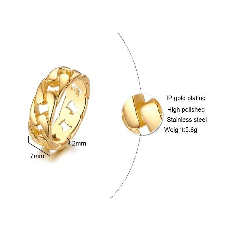Glass Rhinestone Men's Ring