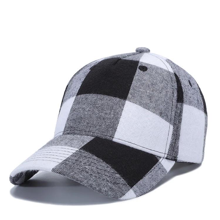 Checkered Peak Baseball Hat For Men