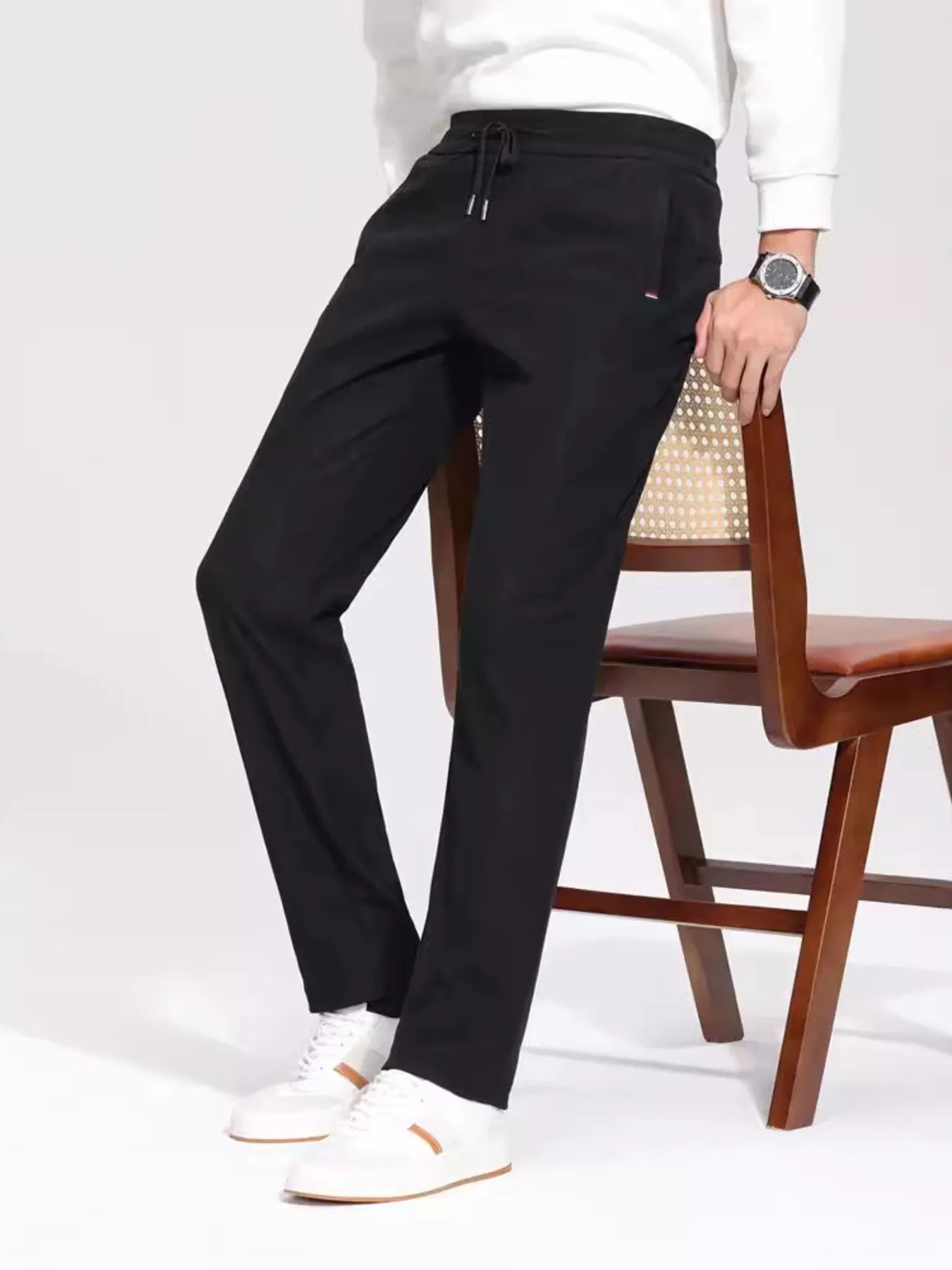 Men's Plus Size Casual Drawstring Loose Fit Pants