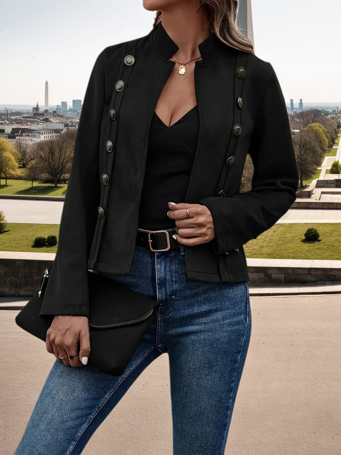 Women’s wide leg denim jacket