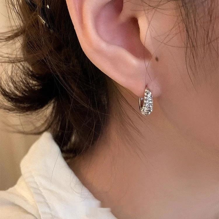 Women's Fashion Personalized Zircon Hoop Earrings