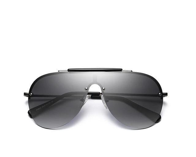 Fashion One-Piece Large Frame Aviator Men's Sunglasses