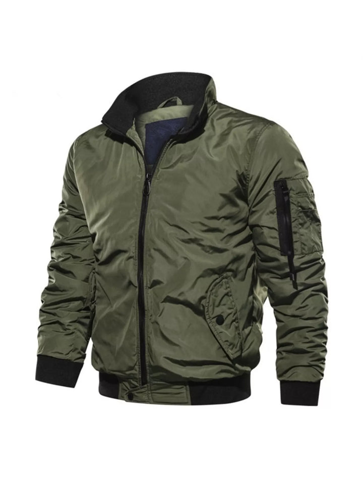 Men's Plus Size Zip Up Lightweight Bomber Jacket