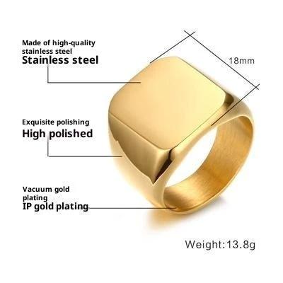 Glass Rhinestone Men's Ring
