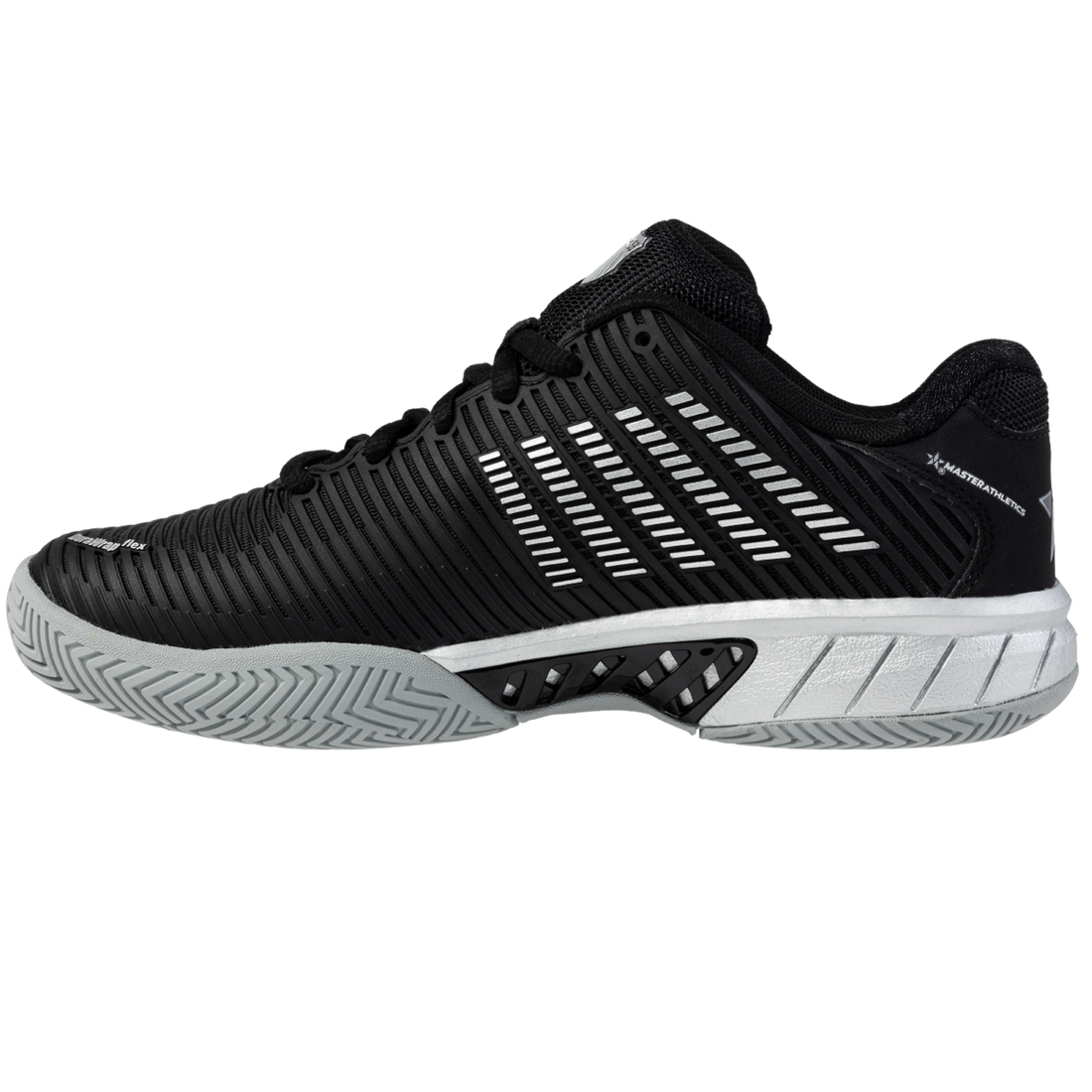 K-Swiss/Master Athletics Women's Hypercourt Express 2 Tennis Shoe (Black/Silver)