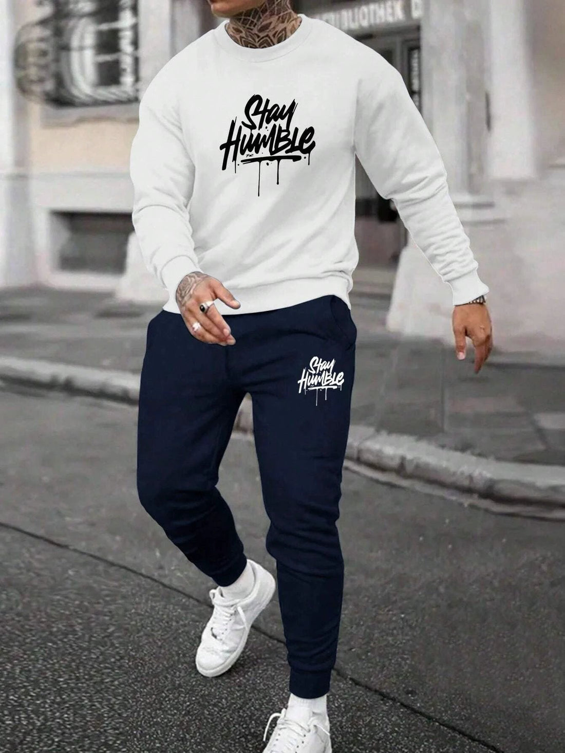 Round Neck Sweater Suit For Men
