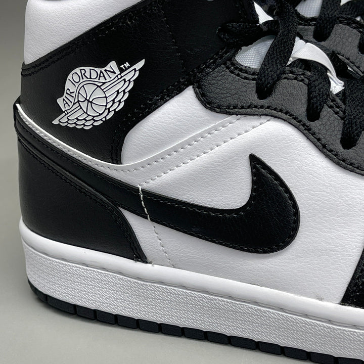 NIKE AIR JORDAN 1 Mid Panda Shoe Women's Sz 7.5 Black / White DV0991-101 (New)
