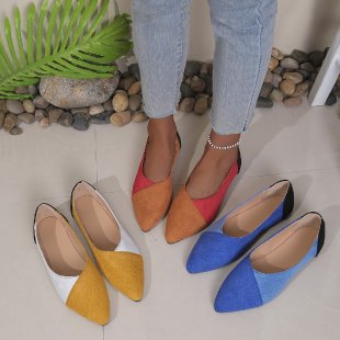 Women's Pointed-Toe Slip-On Flat Shoes | Breathable Fabric Everyday Flats