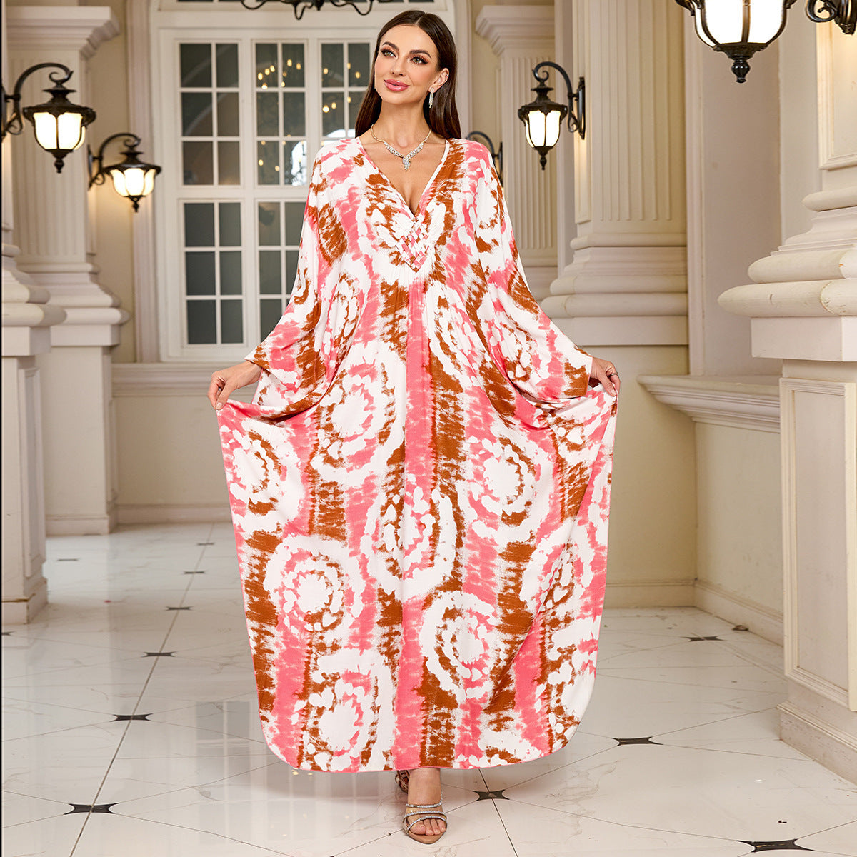 Fashion Personalized Cotton Printed Beach Dress Women