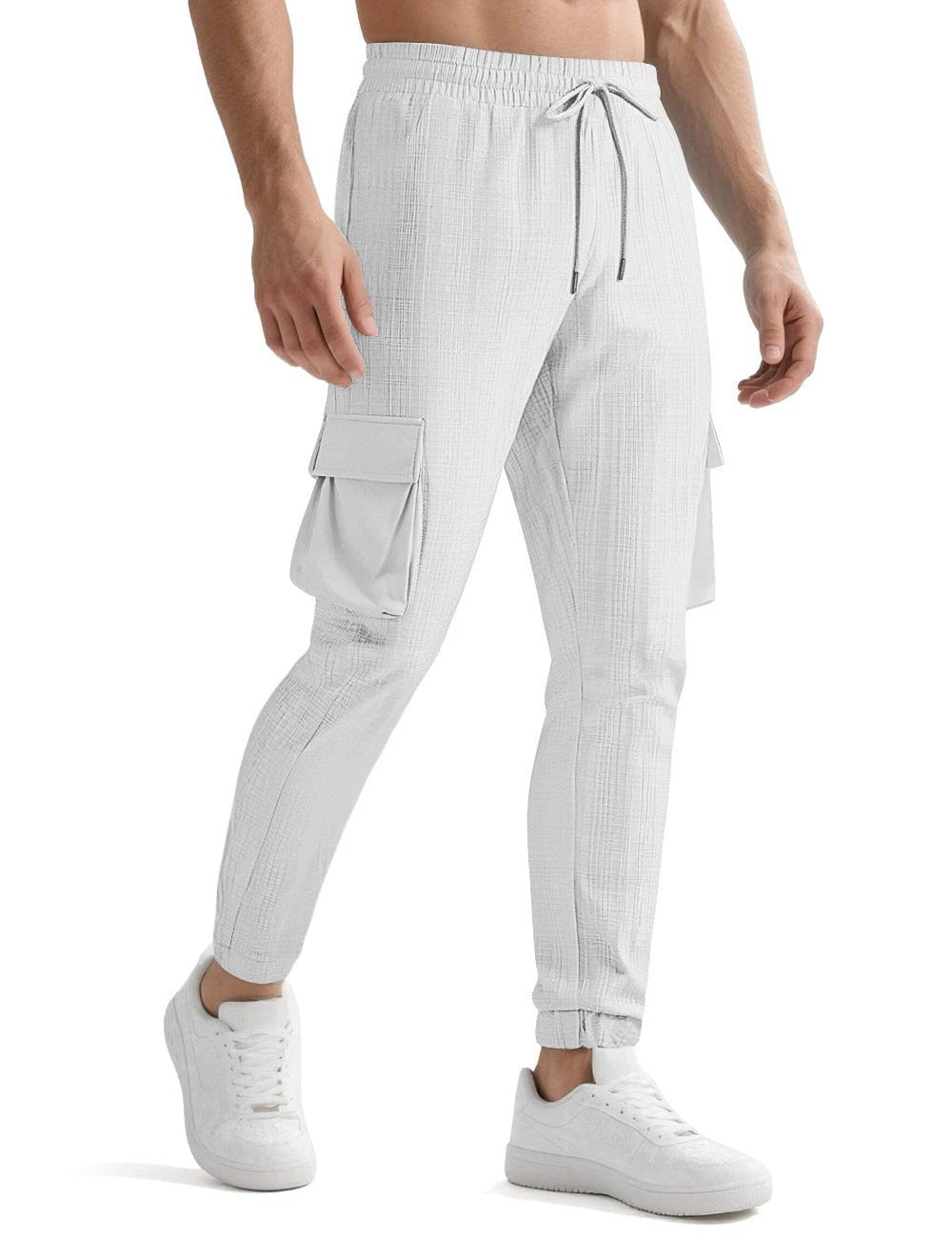 Fashion Sport Casual Trendy Drawstring Multi-pocket Pants For Men