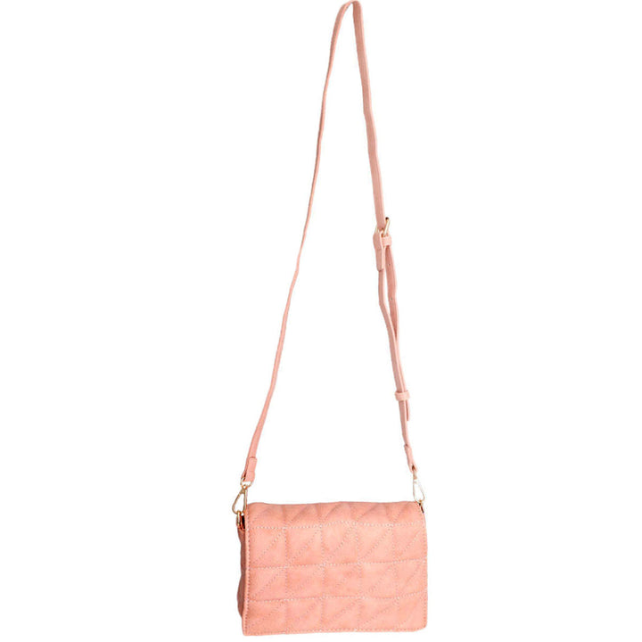 Quilted Boxy Crossbody Bag Blush Stylish Trendy Accessory