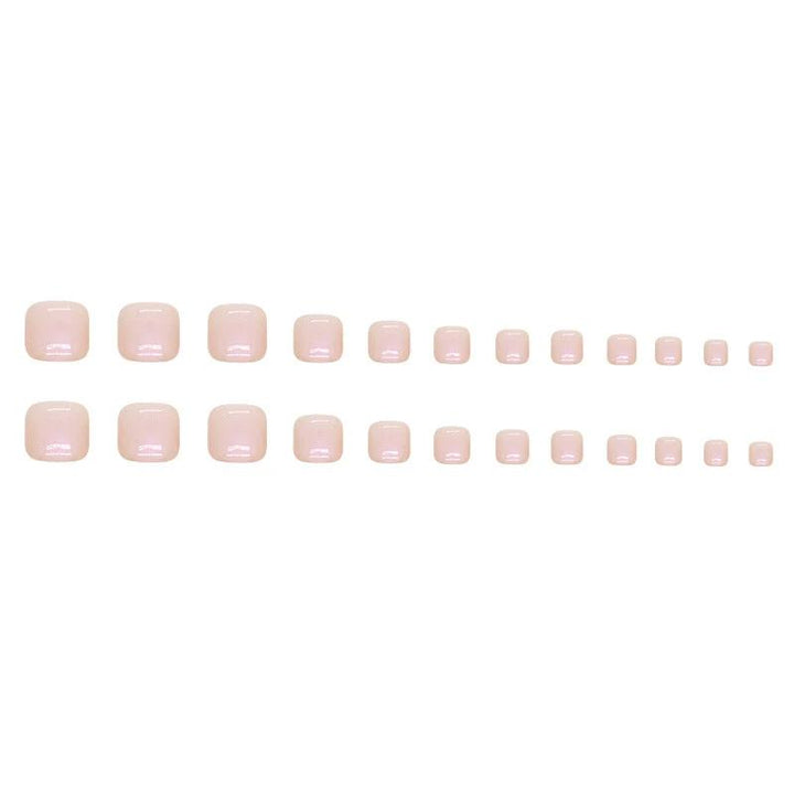 Feet Fake Nails Warm Color Solid Color Aurora Nail Beauty White Feet Nail Tip