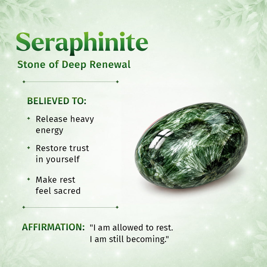 Rare Seraphinite Bracelet of Transformation