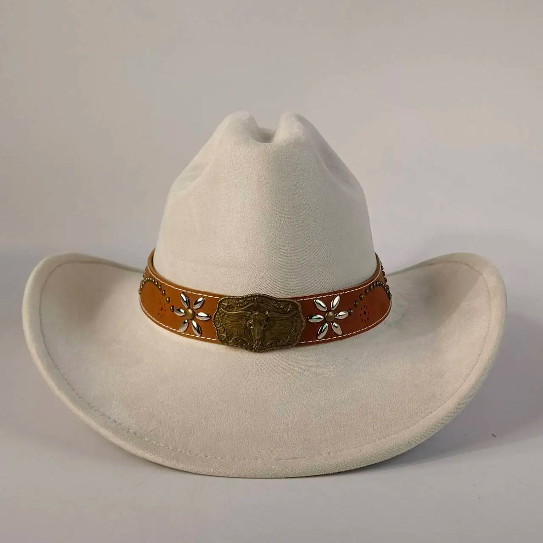 western Premium suede cowboy hat stylish men's and women's fedora Suede Panama hat perfect for outdoor festive activitieswestern