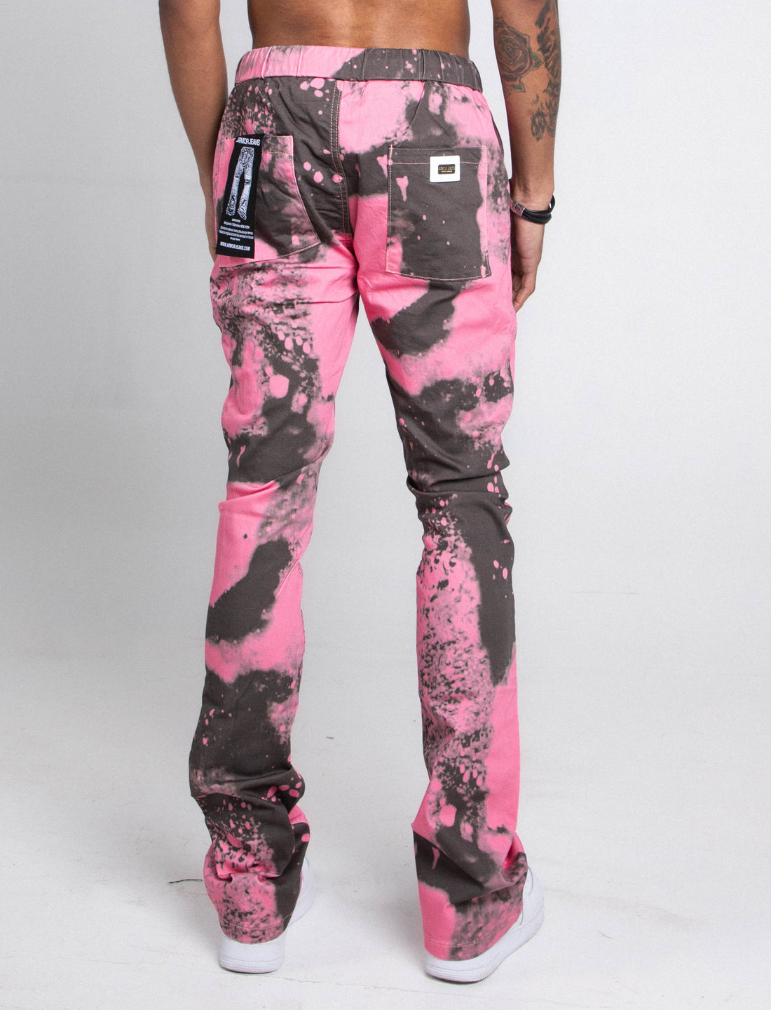 AJ04L COLOR DYE LOOSE JEANS