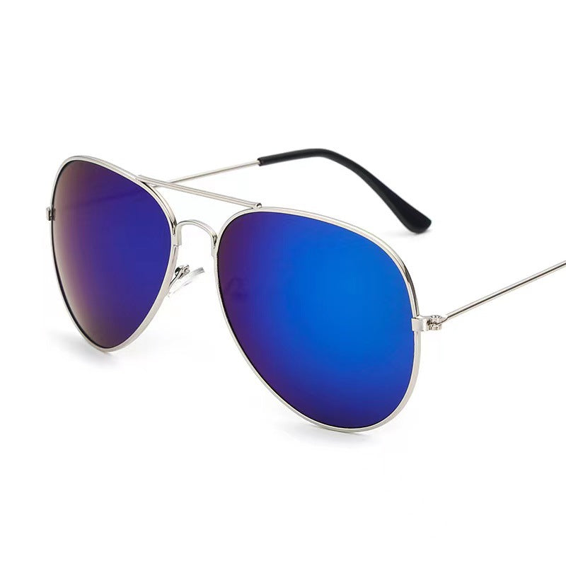 Unisex Aviator Reflective Colorful Sunglasses Classic Pilot Style