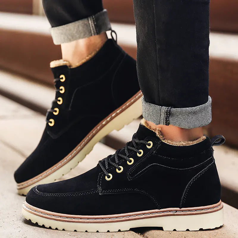 Casual Cashmere and Cotton Martin Boots