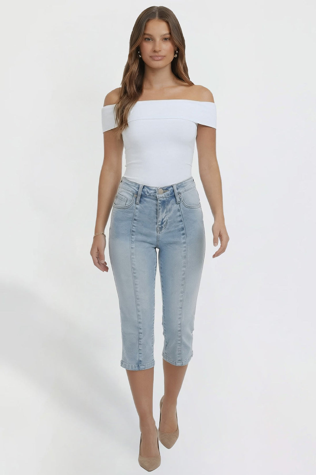 Women's Pin Tuck Capri