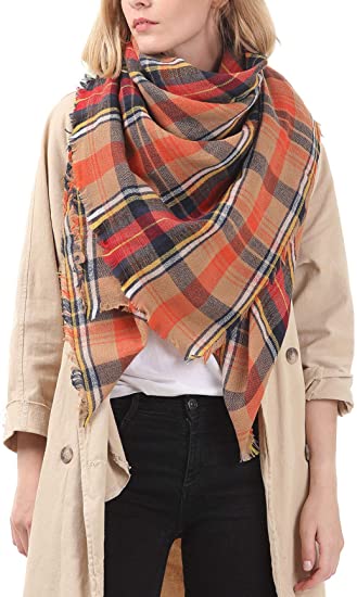 Women’s Grey Brown Fashion Scarf Soft Casual Stylish Wrap