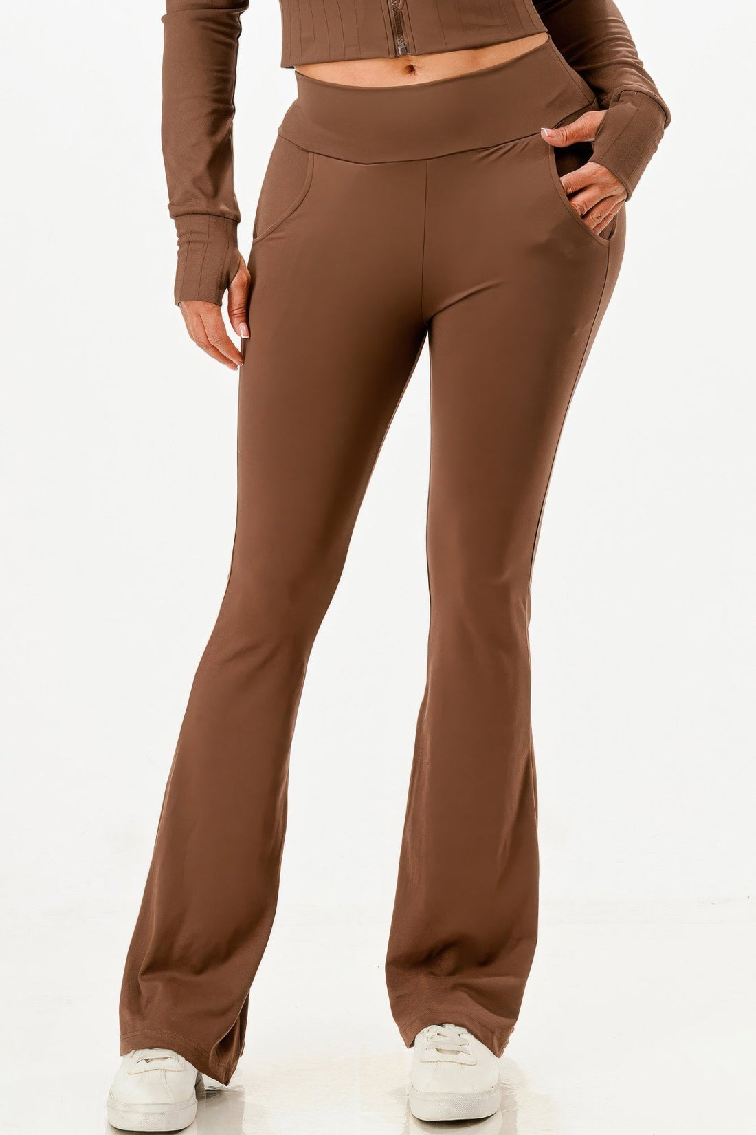 Butter Soft Crop Hoodie And Flare Pants Set