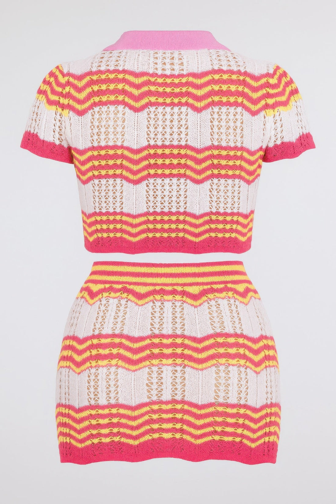 Women's Zig Zag Crochet Two Piece Set