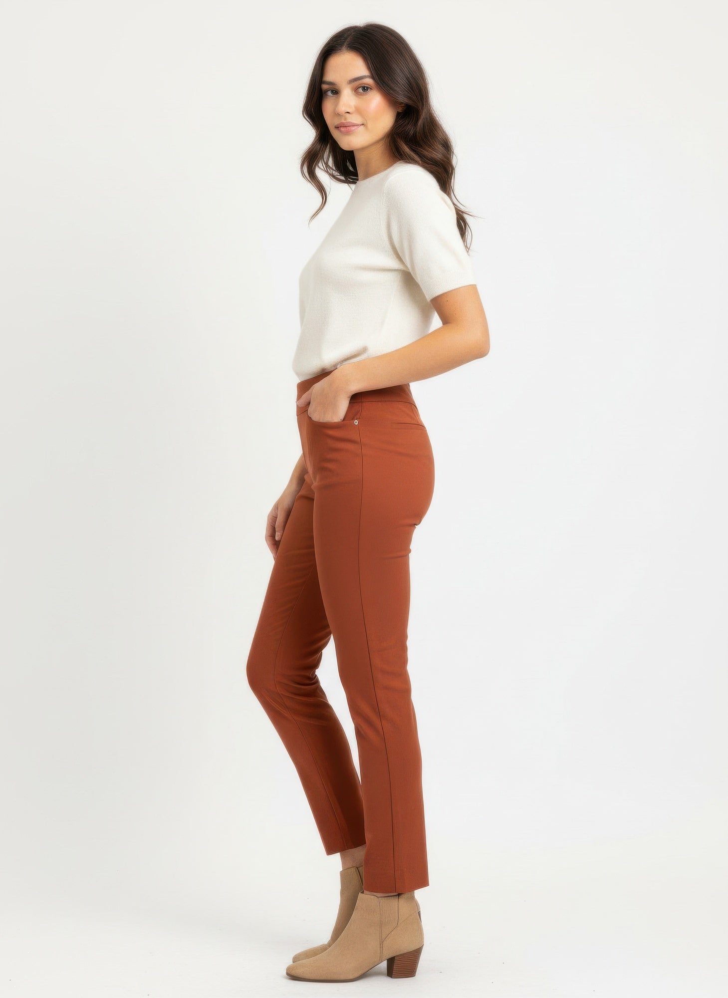 Pull On Solid Pants