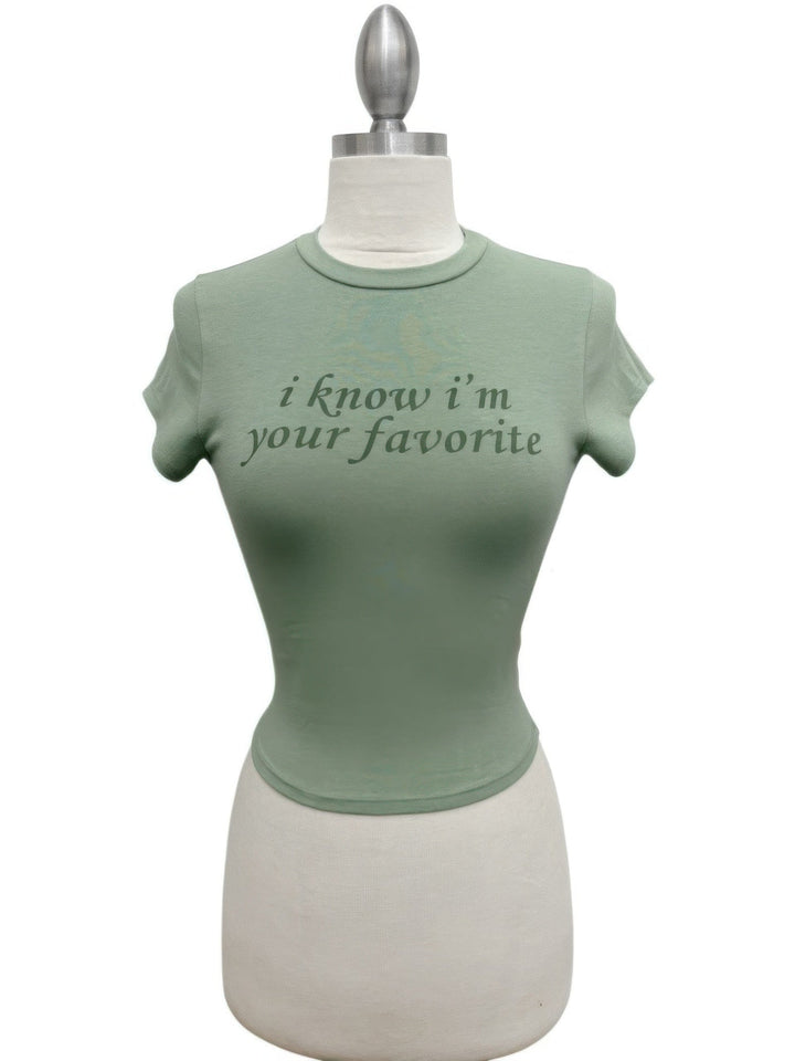 Women's Print Your Favorite Baby Tee Shirt