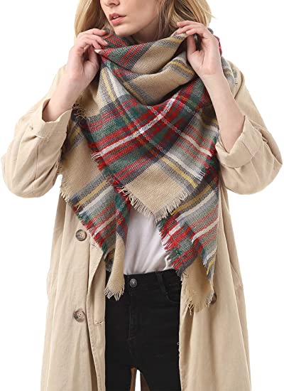 Women’s Grey Brown Fashion Scarf Soft Casual Stylish Wrap