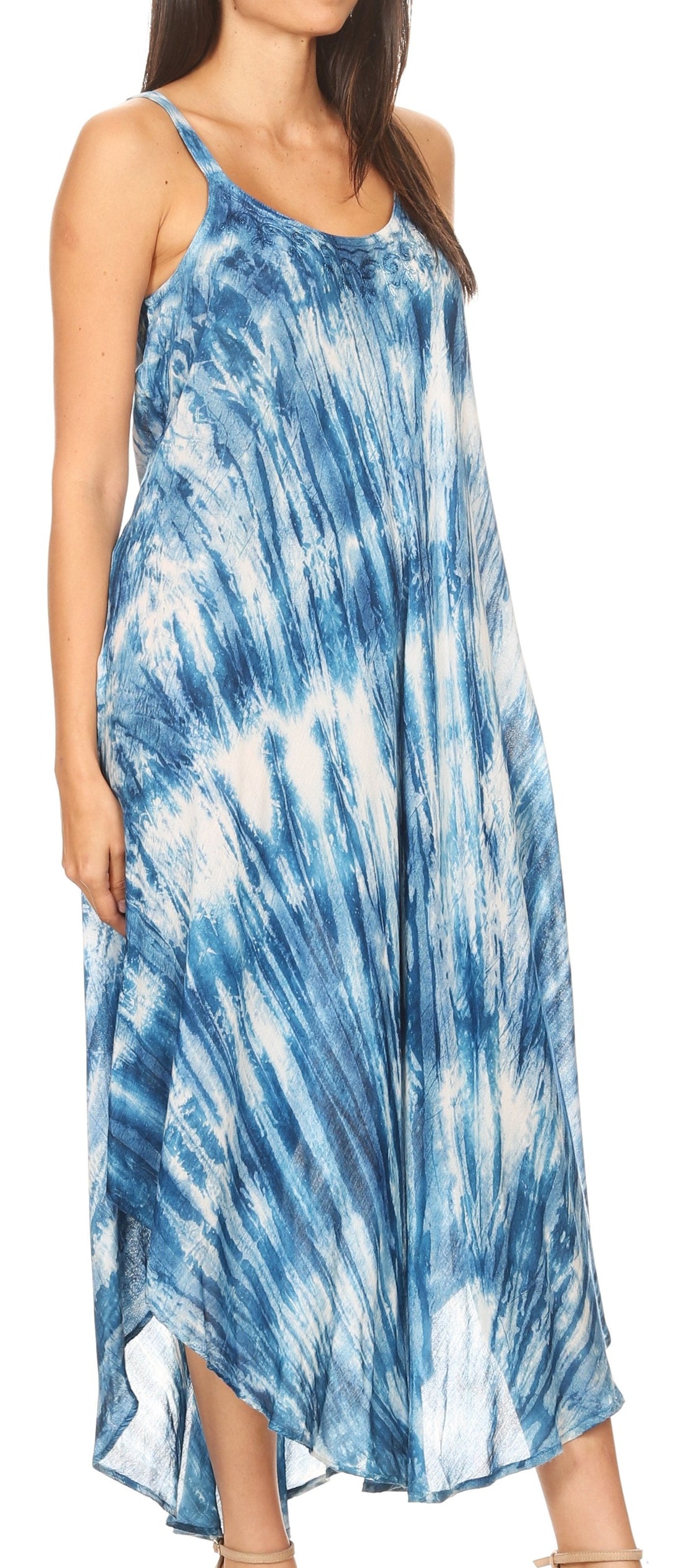 Sakkas Liz  Women's Maxi Loose Sleeveless Summer Casual Tank Dress Cover-up Caftan