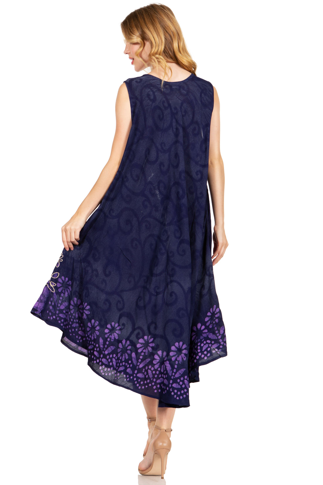 Sakkas Starlight Second Tie Dye Caftan Dress: Women's Beach Cover Up