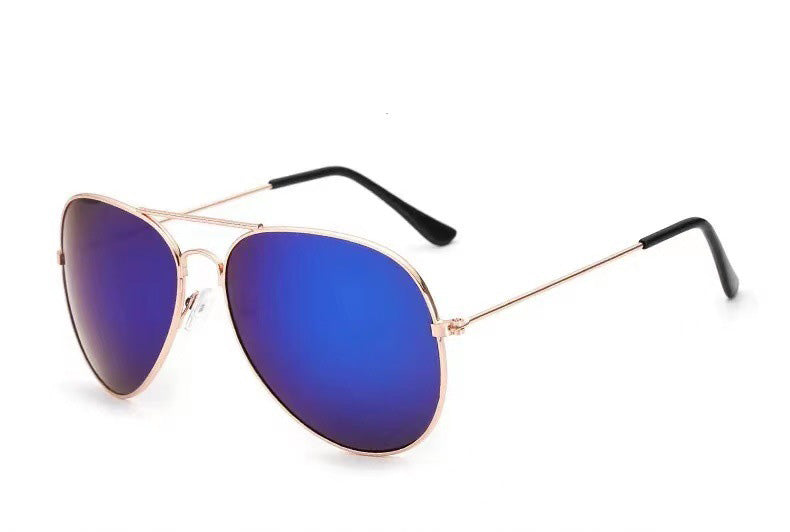 Unisex Aviator Reflective Colorful Sunglasses Classic Pilot Style