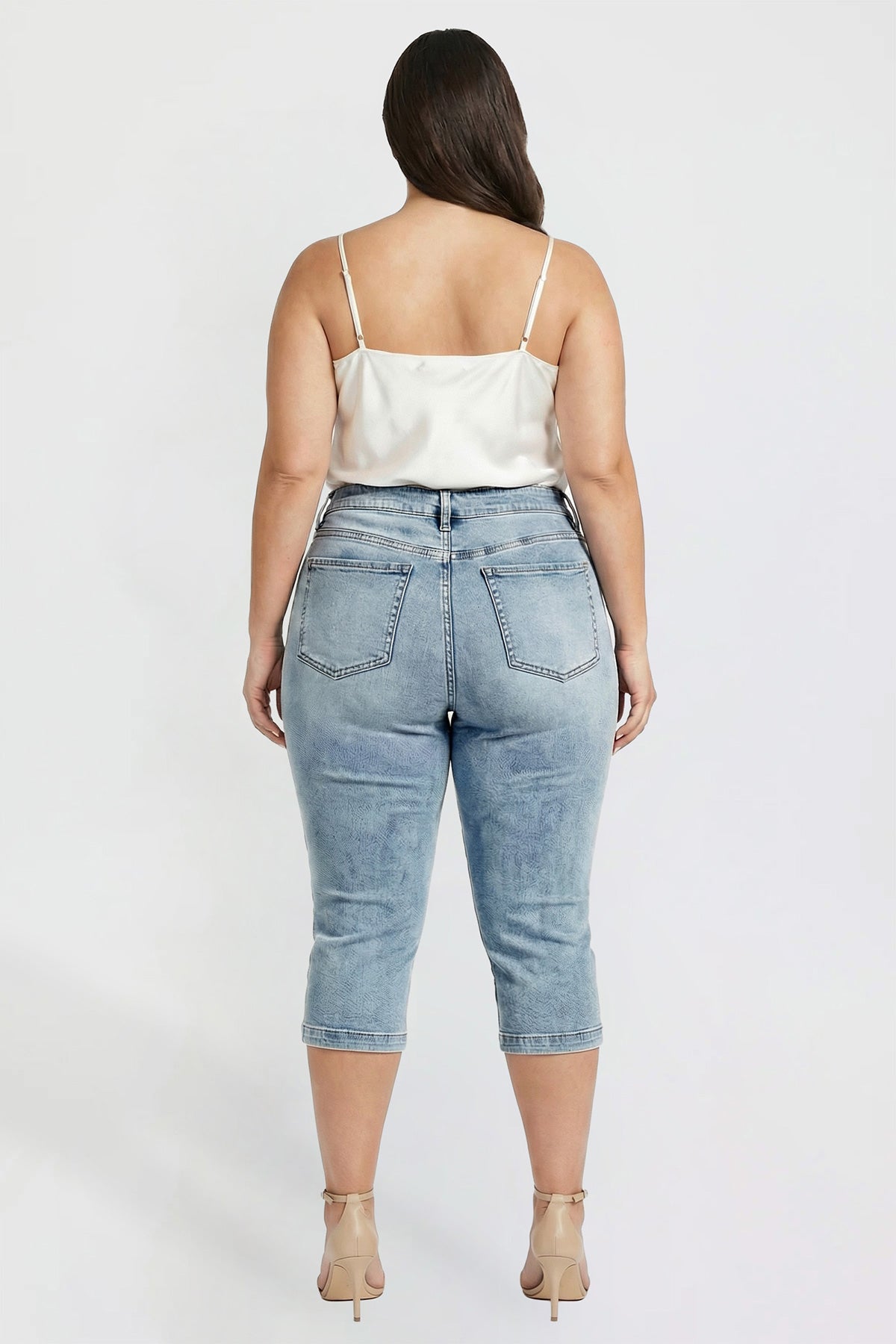 Women's Plus Pin Tuck Capri