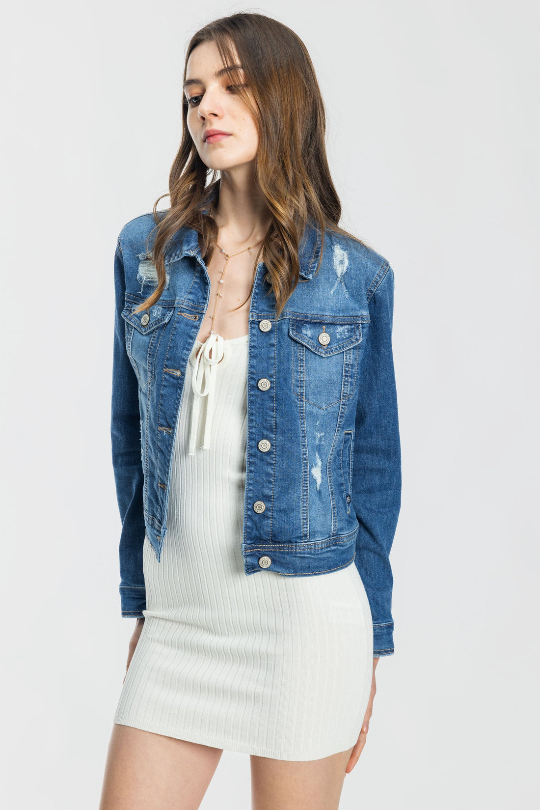 Classic Destructed Denim Jacket