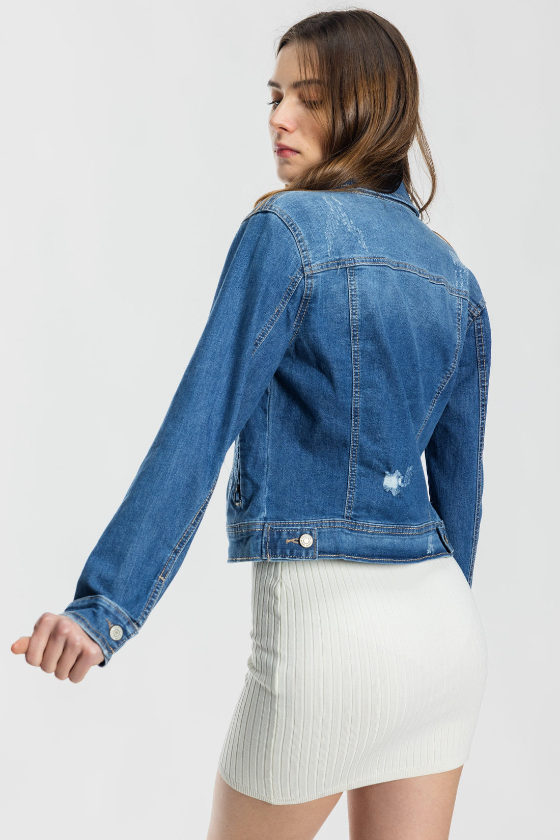 Classic Destructed Denim Jacket
