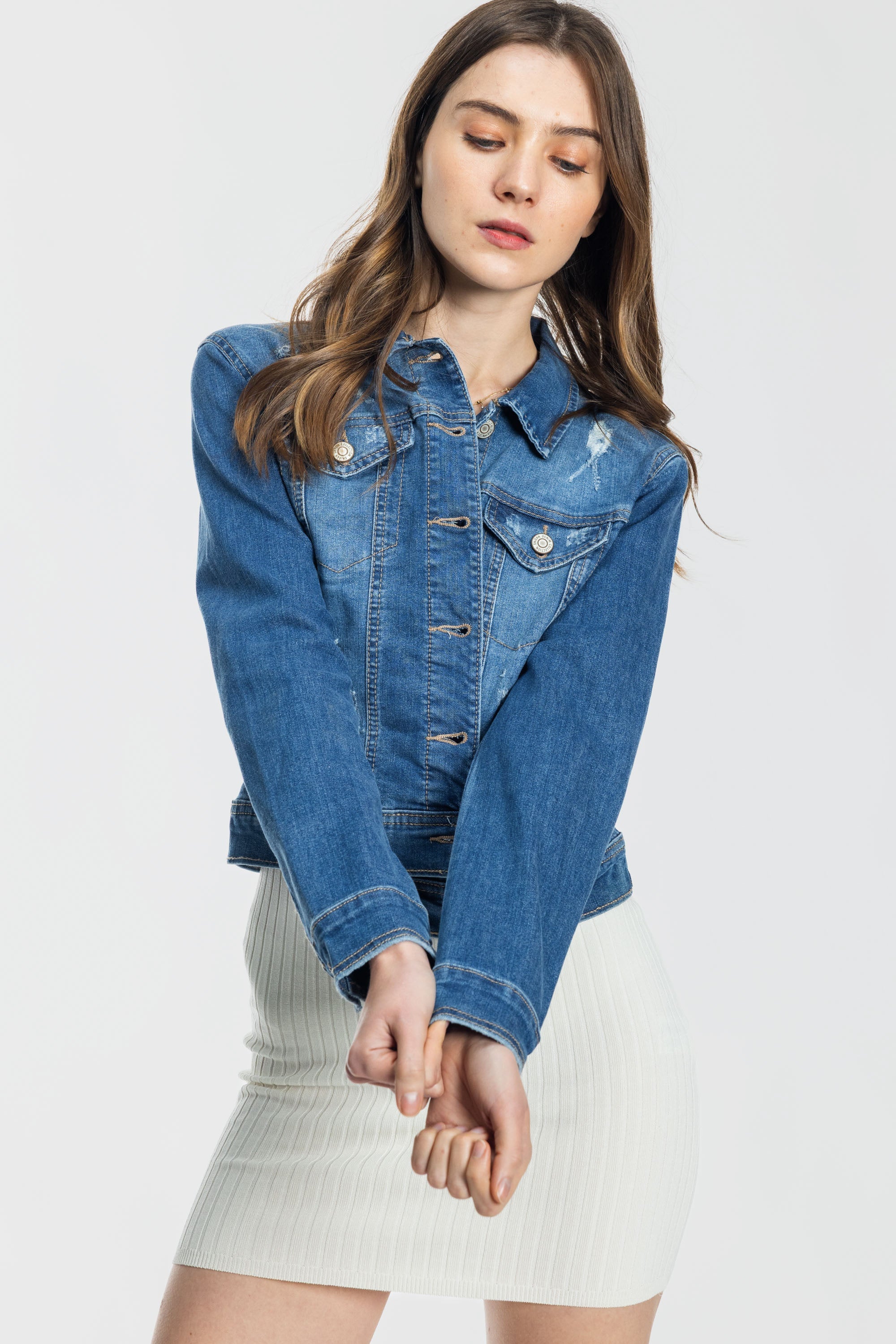 Classic Destructed Denim Jacket