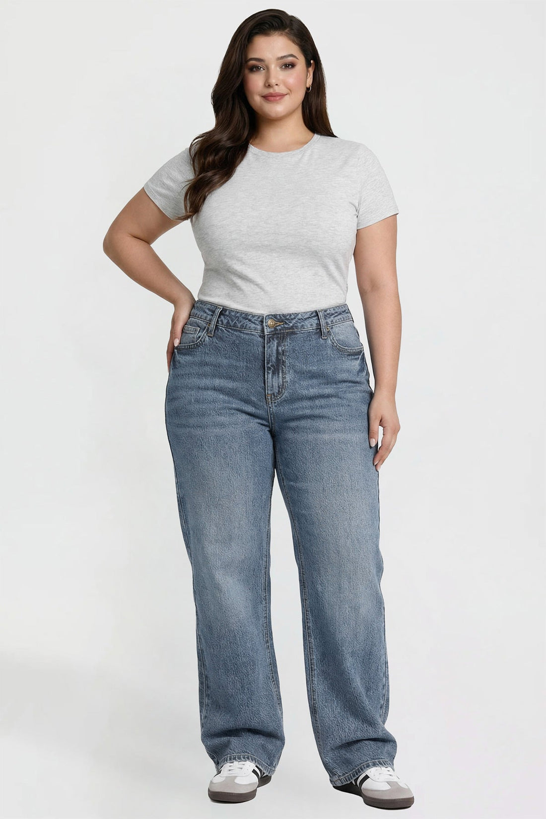 Women's Plus Luxe Wide Leg Jeans