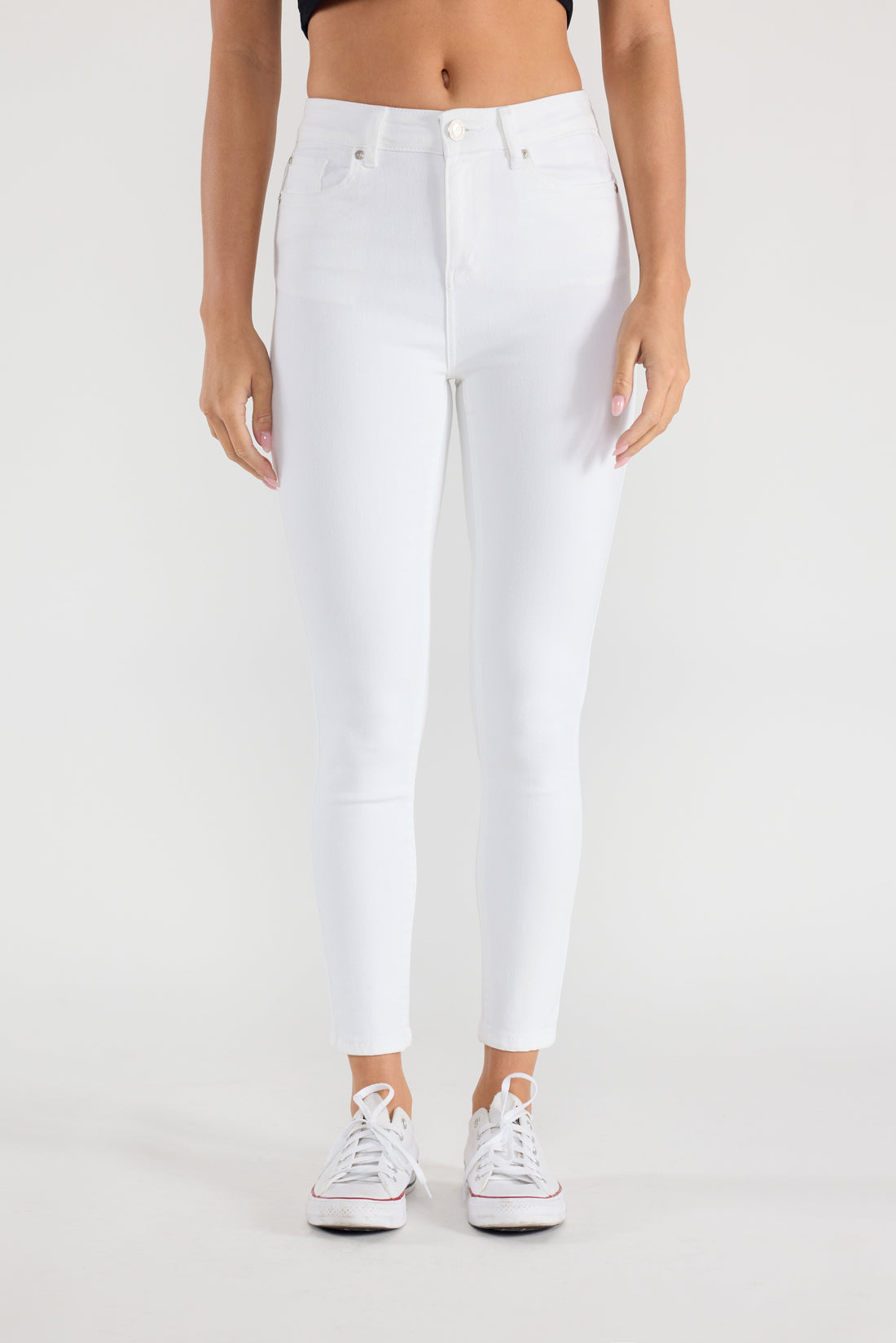 High Rise Ankle Skinny Jeans
