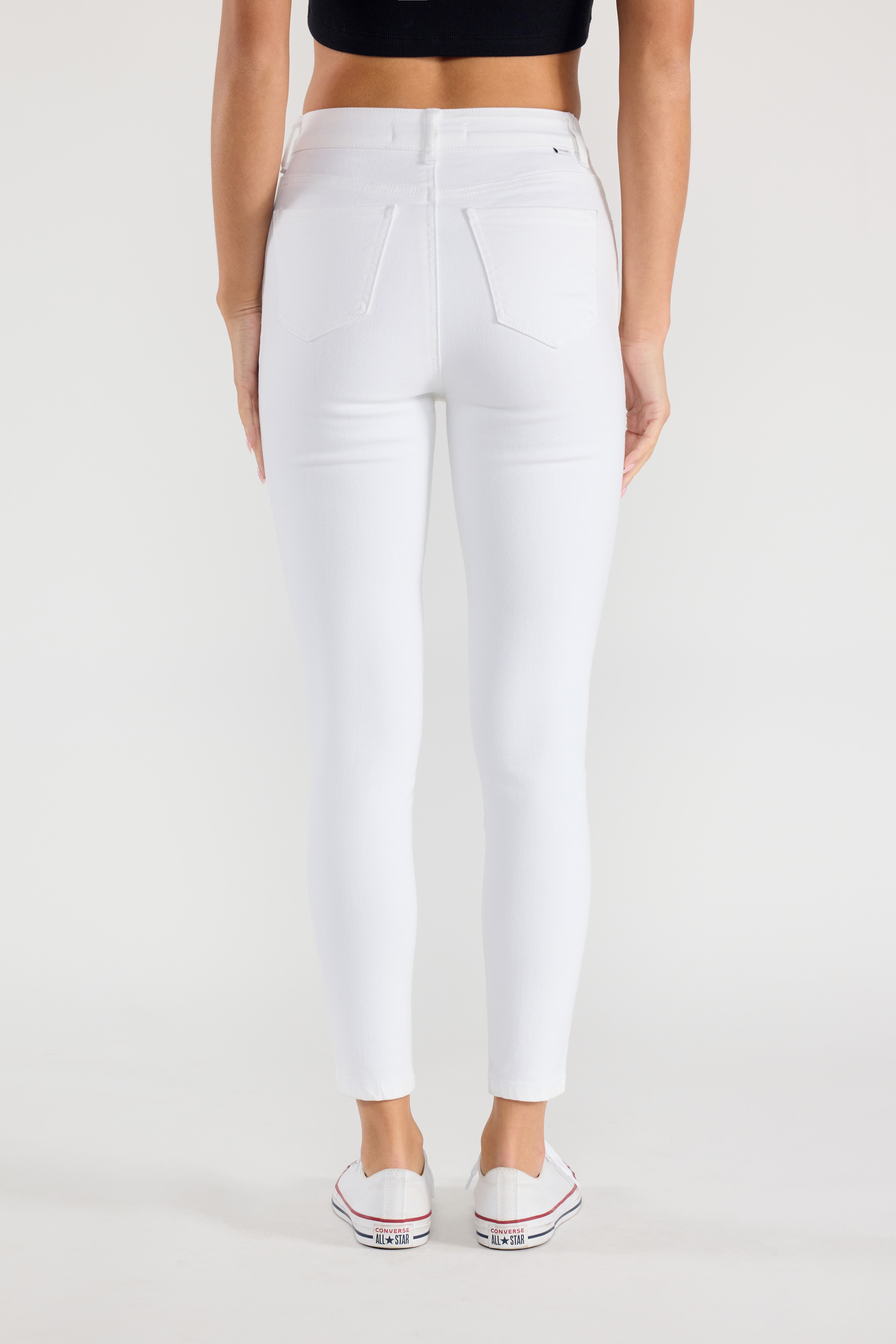 High Rise Ankle Skinny Jeans