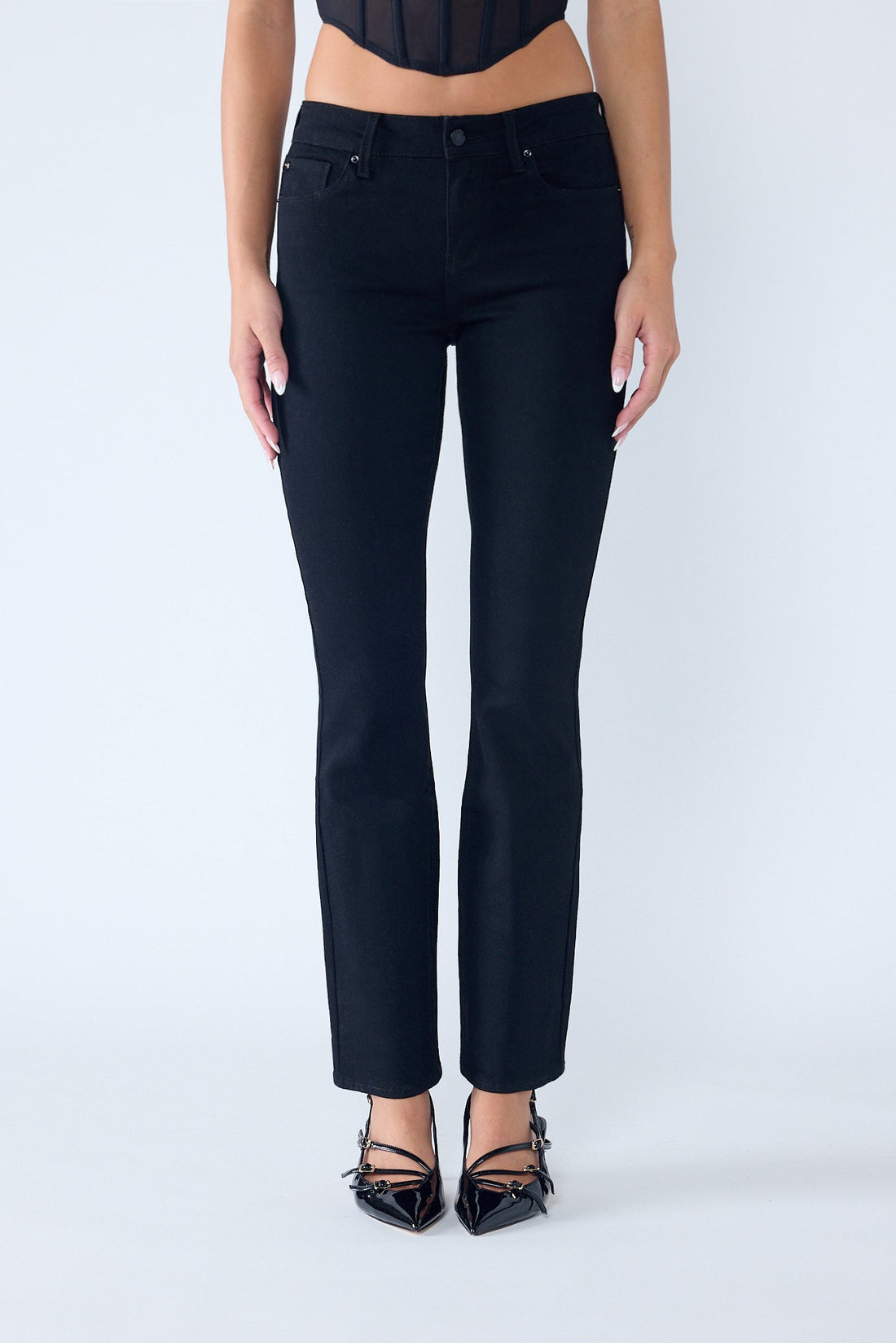 Mid Rise Tacking Detailed Bootcut Jeans