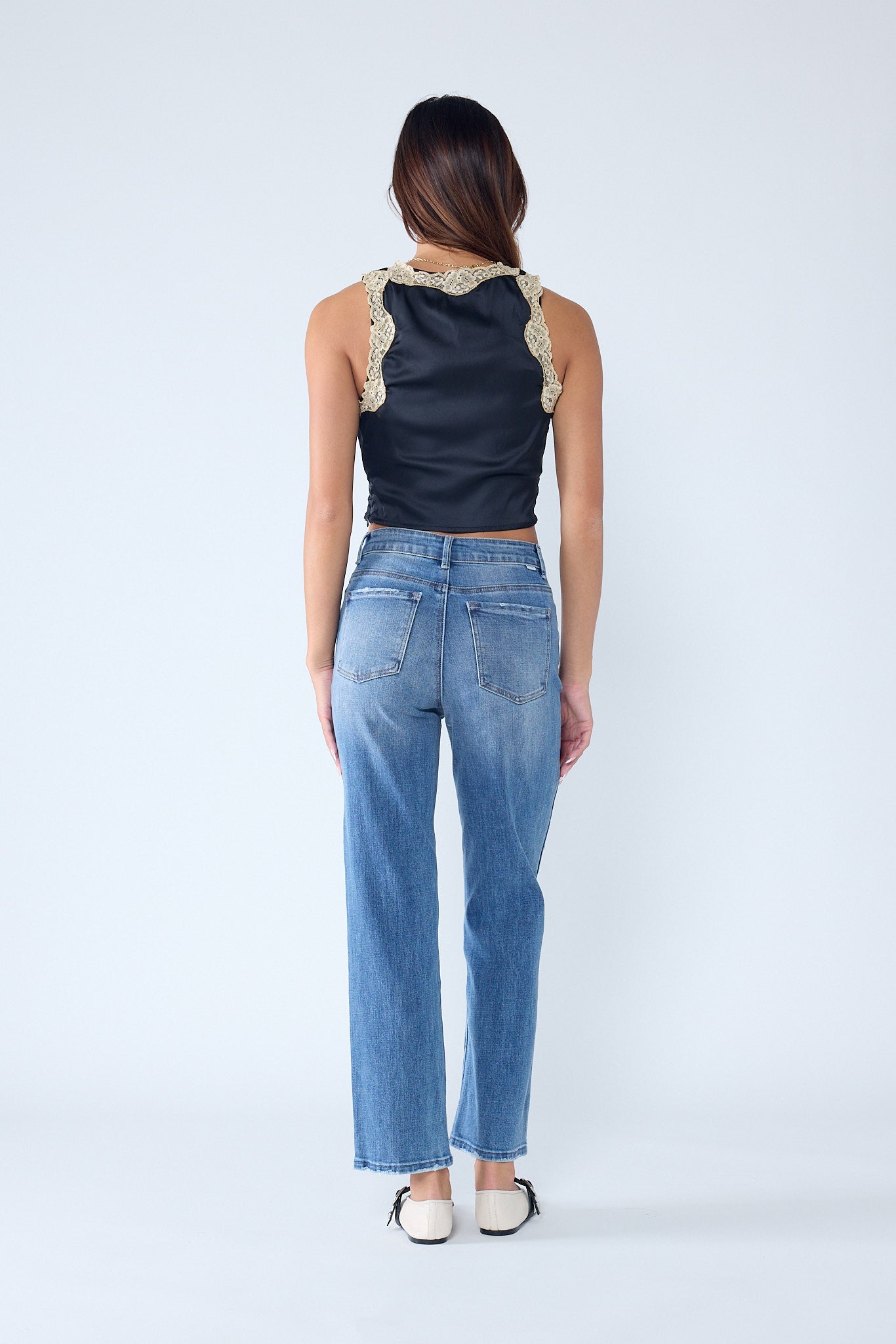 High Rise Straight Jeans