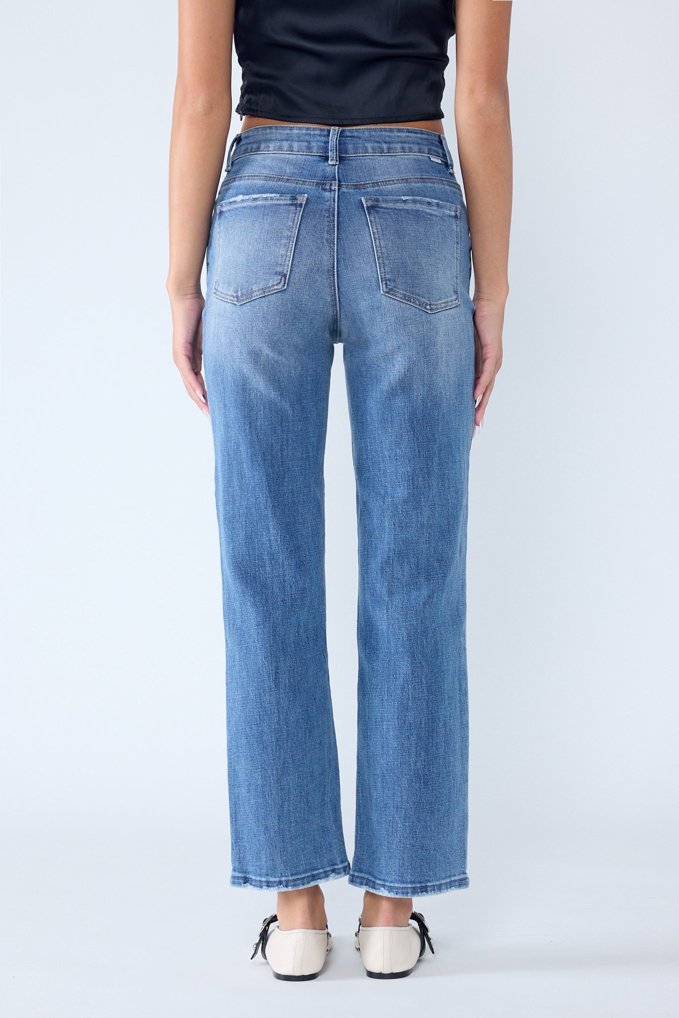 High Rise Straight Jeans