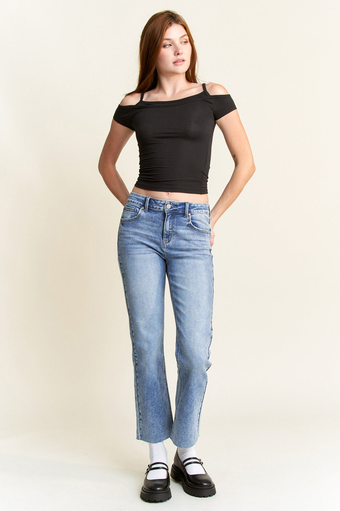 High Rise Classic Straight Jeans