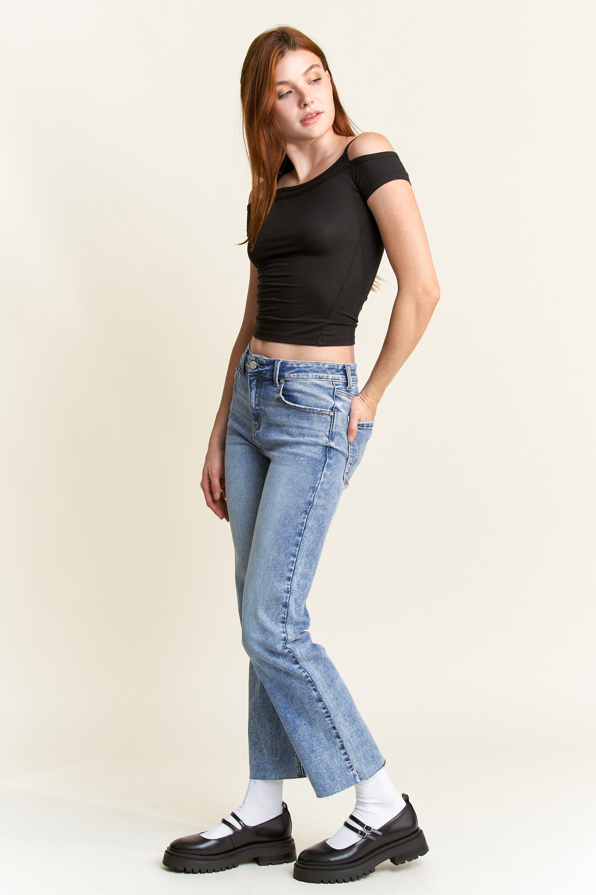 High Rise Classic Straight Jeans