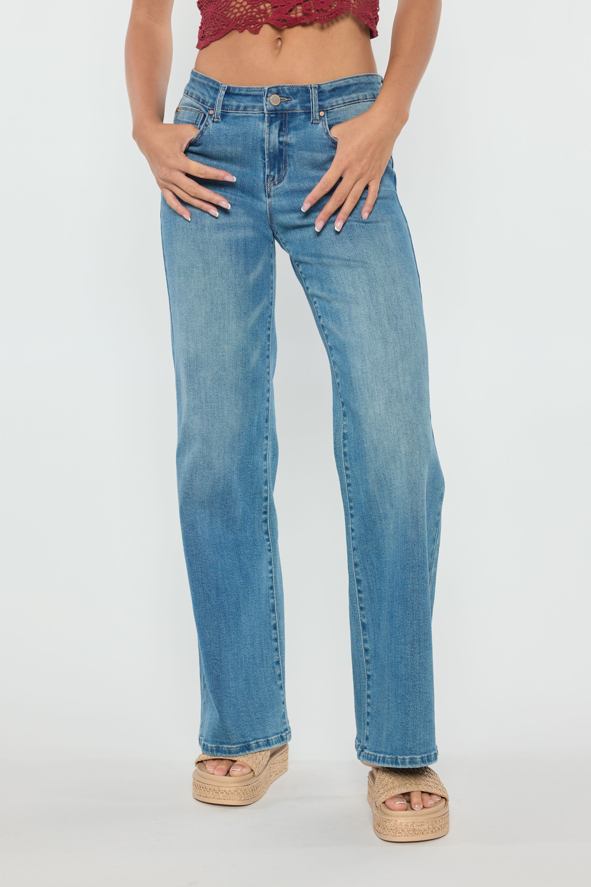 High Rise Wide Leg Jeans