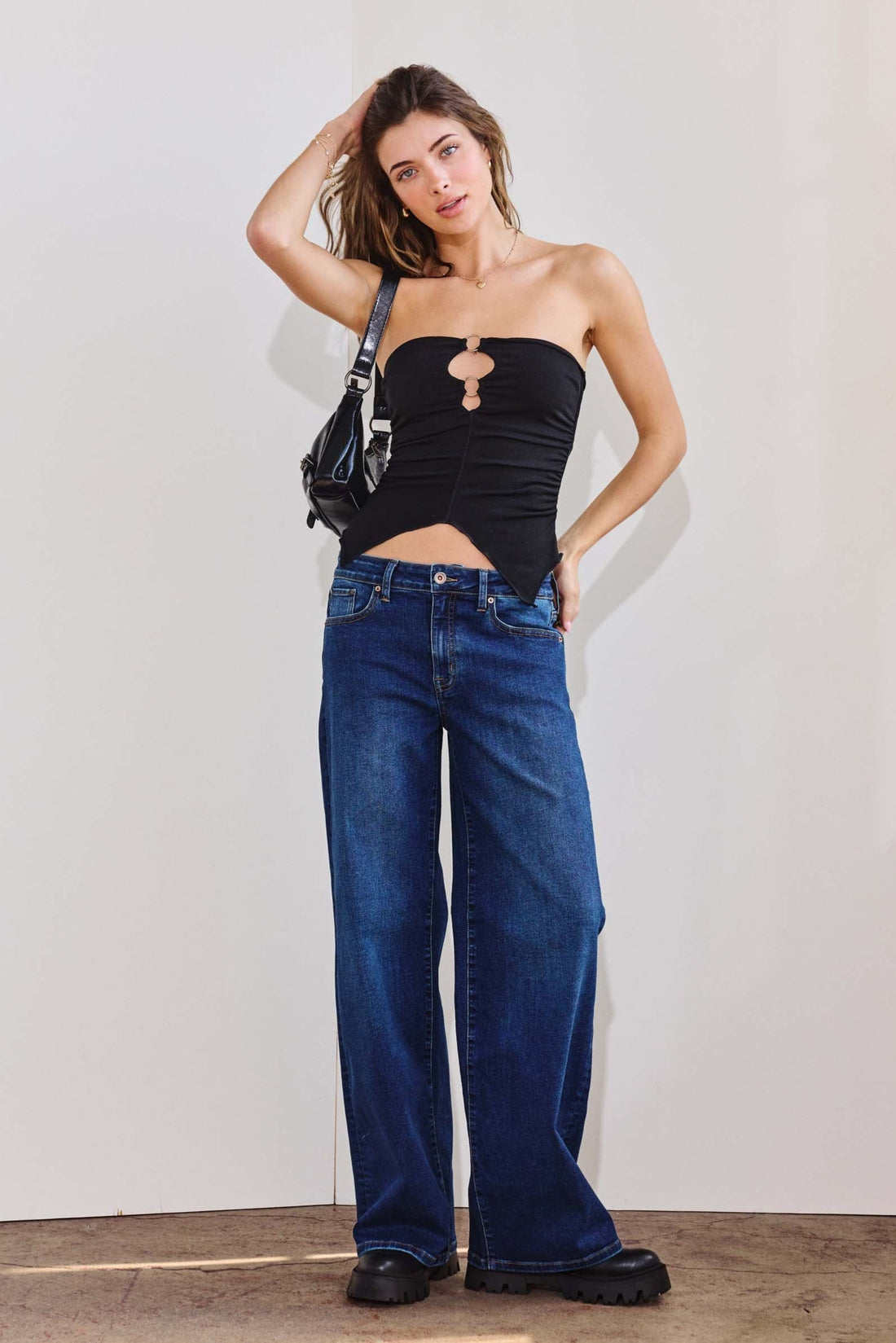 High Rise Wide Leg Jeans